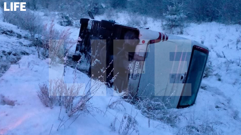 Автобус опрокинулся в кювет под Нижним Новгородом, более 10 человек пострадали